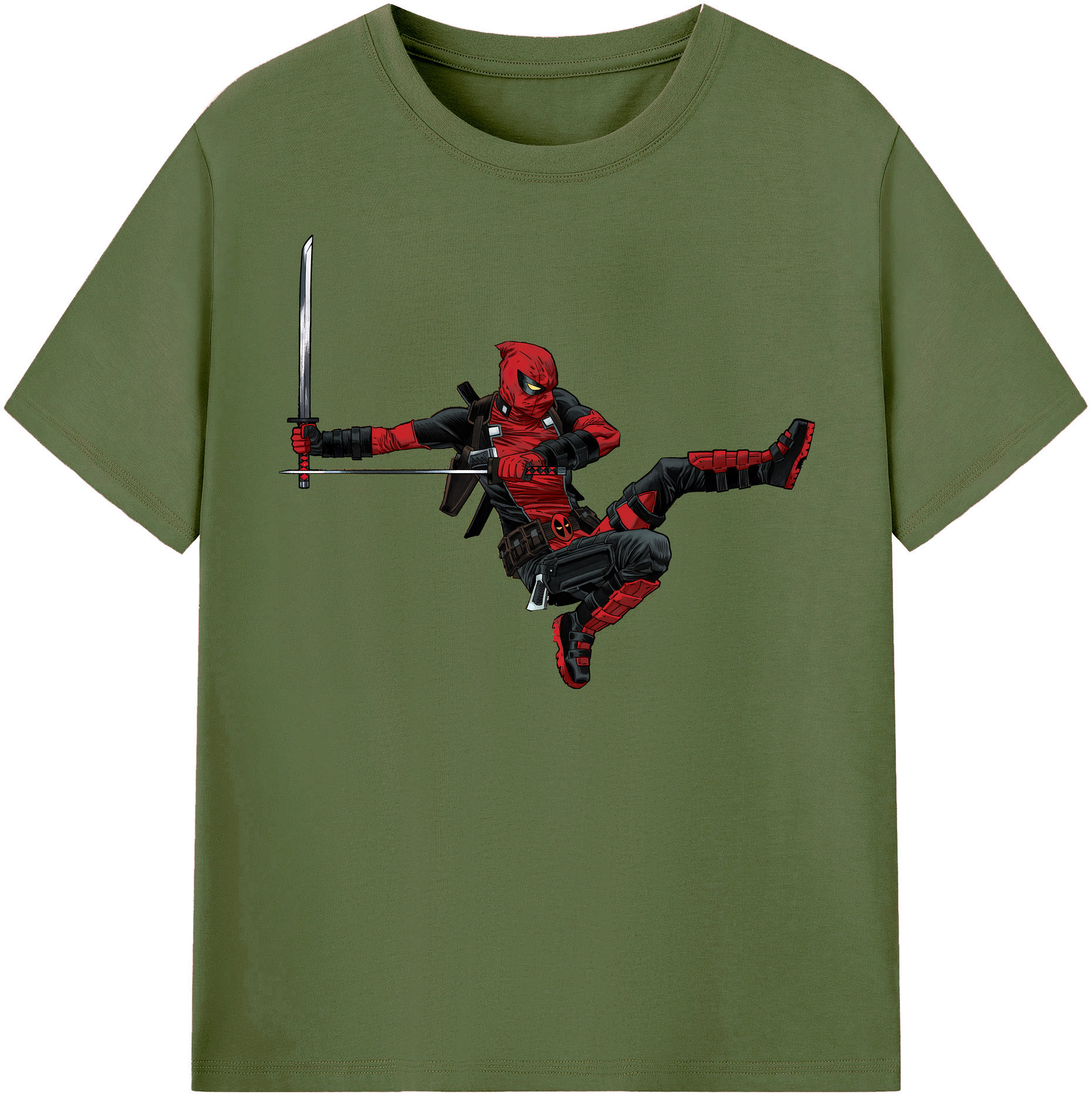 （画像用） Deadpool デッドプール 綿100％半袖Tシャツ（フロントプリント）